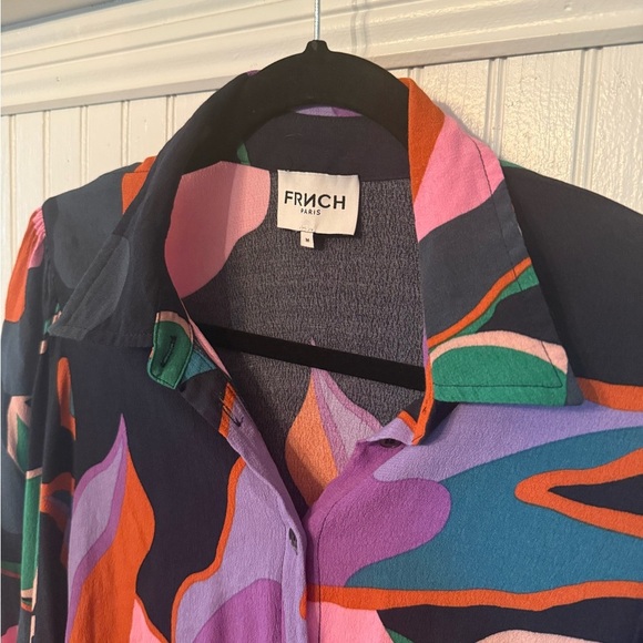 FRNCH Paris Floral Medium Button Up Blouse - Picture 2 of 7